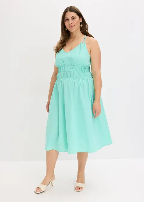 Stroppekjole i 100% &oslash;kologisk bomull, bonprix