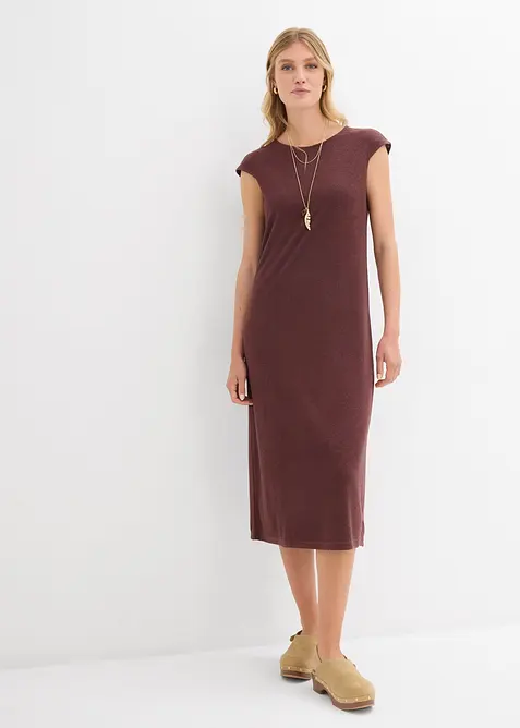 Midikjole i strikket look, bonprix