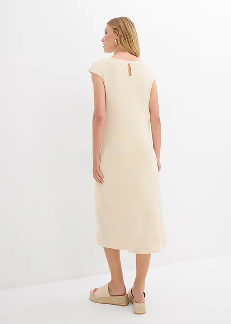 Midikjole i strikket look, bonprix