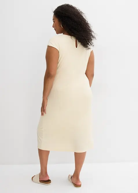 Midikjole i strikket look, bonprix