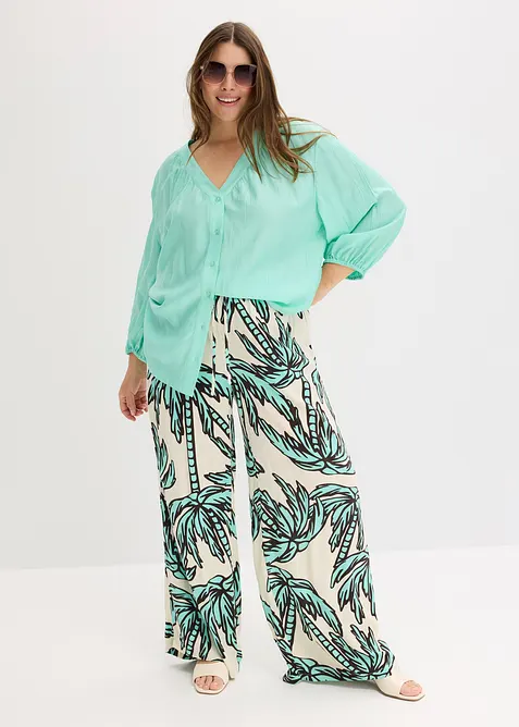 Oversized bluse av myk viskosemiks, bonprix