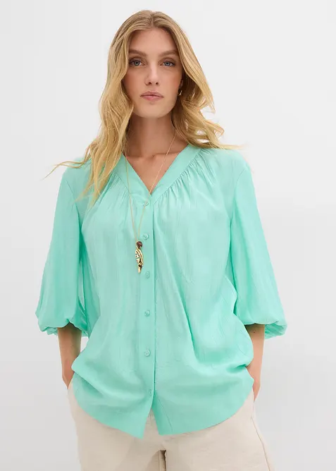 Oversized bluse av myk viskosemiks, bonprix