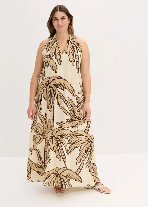 Halterneck kjole i A-fasong, bonprix