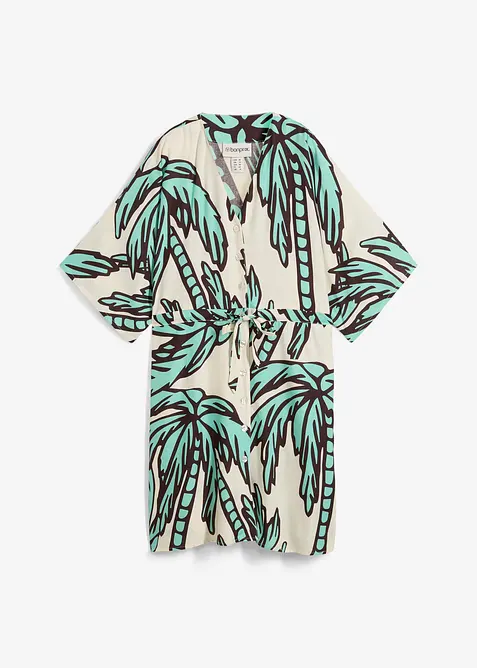 Minikjole i lett viskose med kimono-ermer, bonprix