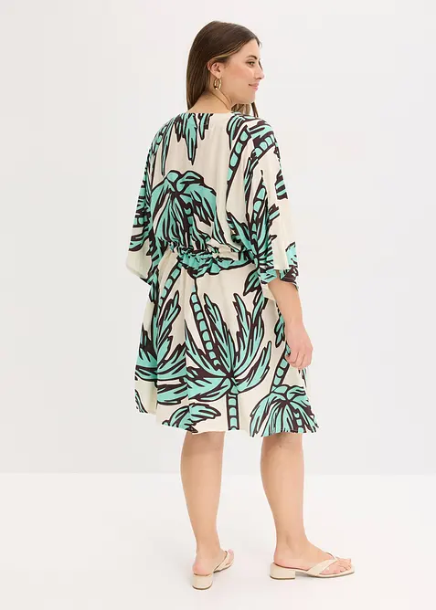 Minikjole i lett viskose med kimono-ermer, bonprix