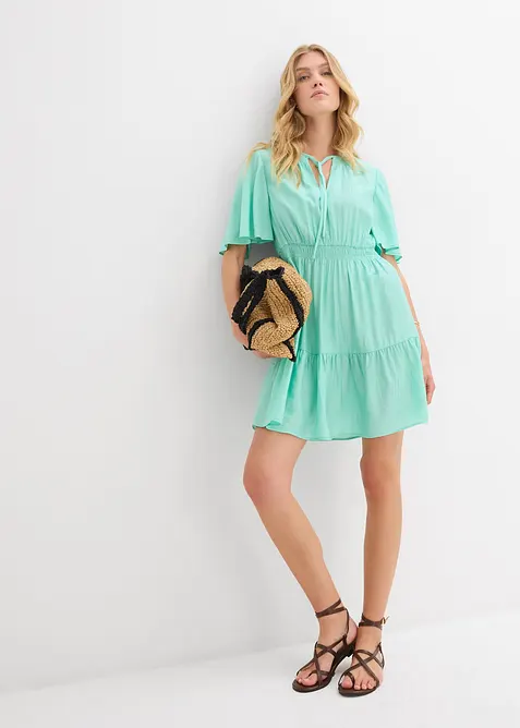 Minikjole i lett viskosemiks, bonprix