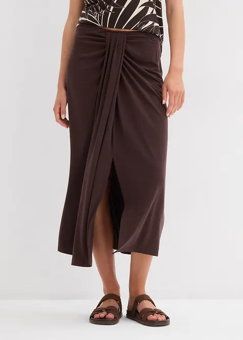 Jerseyskjørt med komfortlinning, bonprix