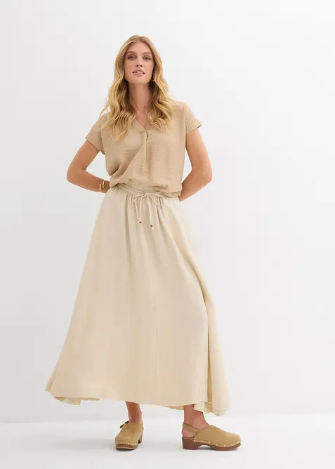 Blusetunika i lett viskosemiks, bonprix