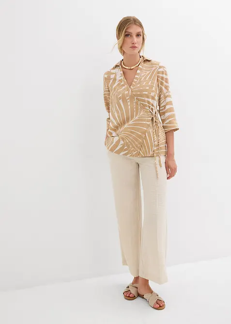 Kimonobluse i linstil, bonprix