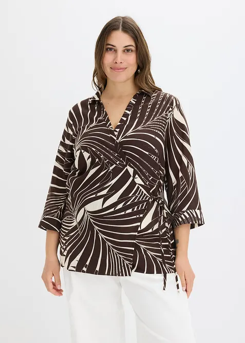 Kimonobluse i linstil, bonprix