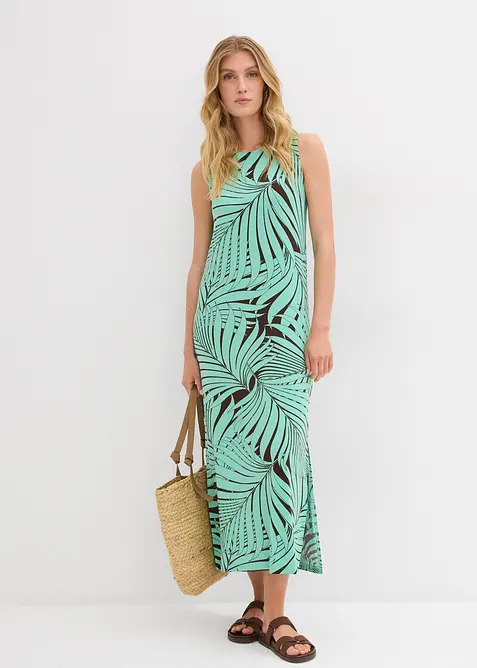 Trikotkjole i lett viskosemiks, bonprix