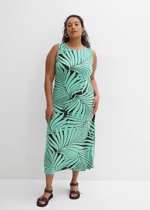 Trikotkjole i lett viskosemiks, bonprix