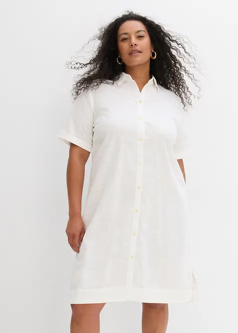 Skjortekjole i 100% bomull, bonprix