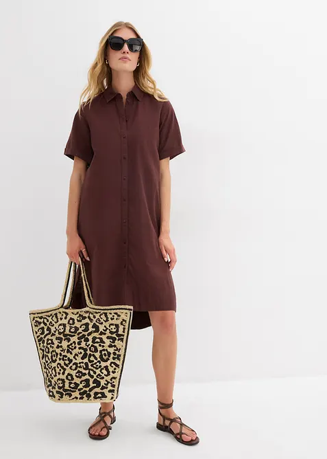 Skjortekjole i 100% bomull, bonprix