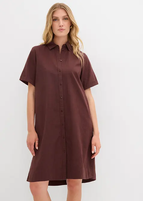 Skjortekjole i 100% bomull, bonprix