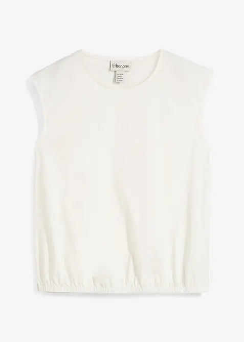 Topp med elastisk linning i falden, bonprix