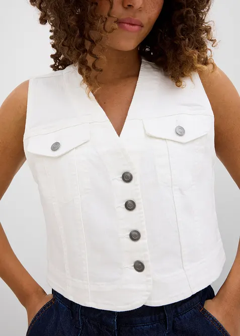 Jeansvest med stretch, bonprix