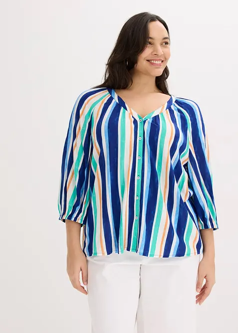 Bluse i strukturert viskose, bonprix