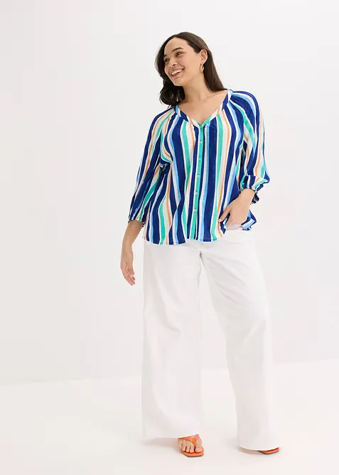 Bluse i strukturert viskose, bonprix