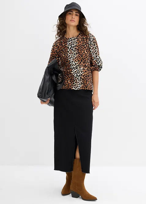 Bluse i lett viskosemiks, bonprix