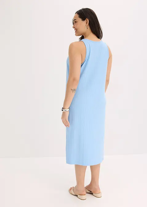 Midikjole i mykt ribbemateriale, bonprix