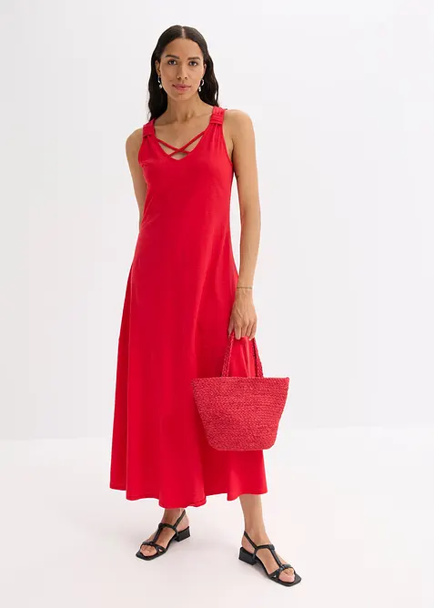 Stroppekjole i 100% &oslash;kologisk bomull, bonprix