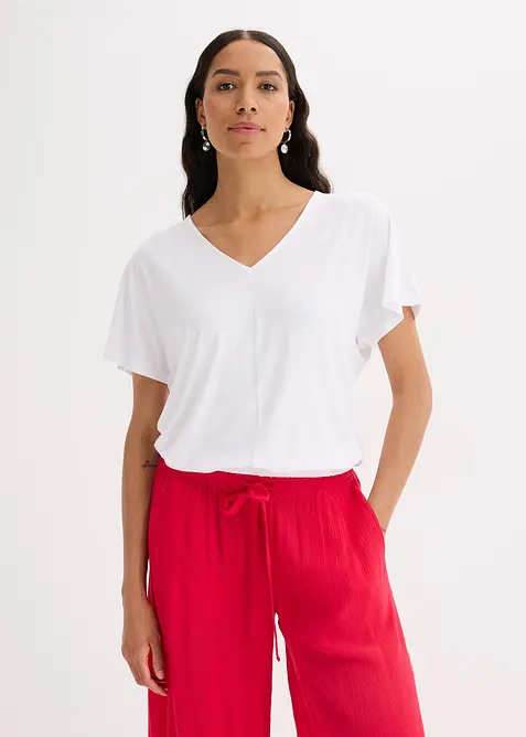 Oversized topp i myk viskosemiks, bonprix