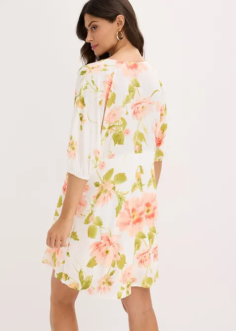 Mønstret tunikakjole av fint fallende viskose, bonprix