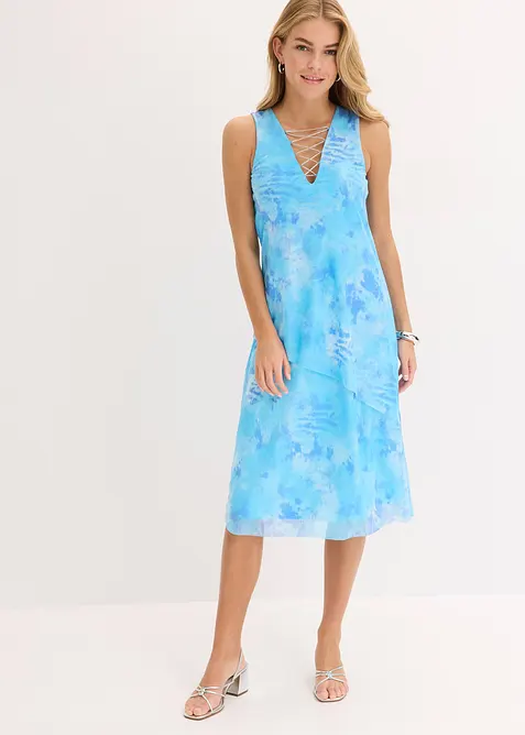 Midikjole med mesh, bonprix