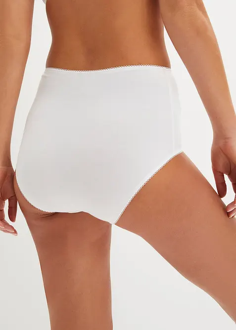 Truse med h&oslash;y midje og &oslash;kologisk bomull (3-pack), bonprix