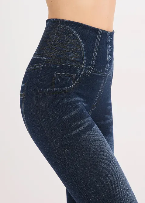 Shape seamless leggings i jeans-look, sterkt figurformende, bonprix
