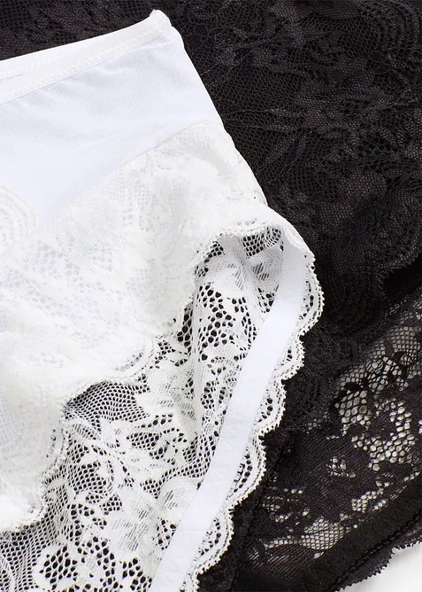 Maxitruse med delikate blonder (2-pack), bonprix