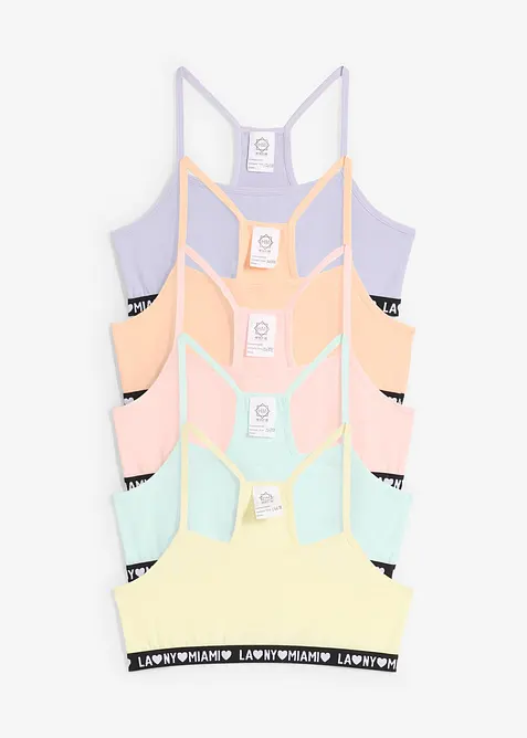 BH-topp med myk økologisk bomull (5-pack), bonprix