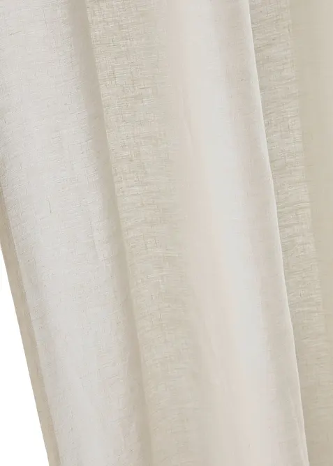 Gardin i bomull- og linmiks (1-pack), bonprix