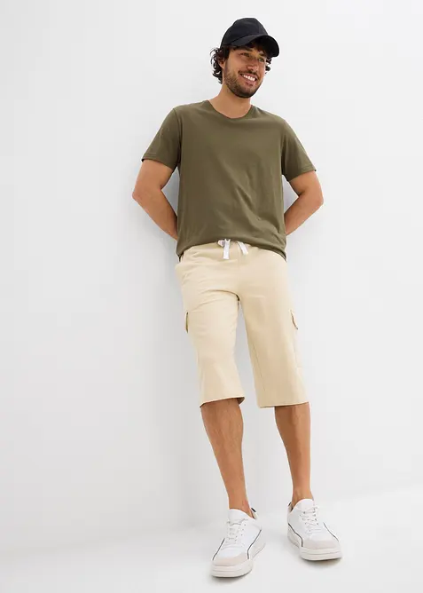 T-skjorte med V-hals (3-pack), bonprix