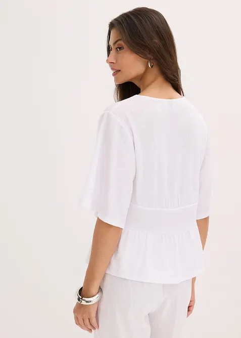 Trikottunika med blonder, bonprix