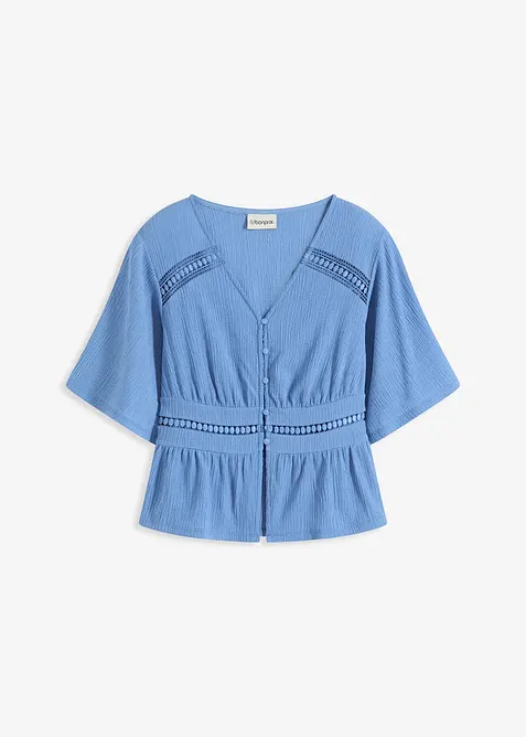 Trikottunika med blonder, bonprix