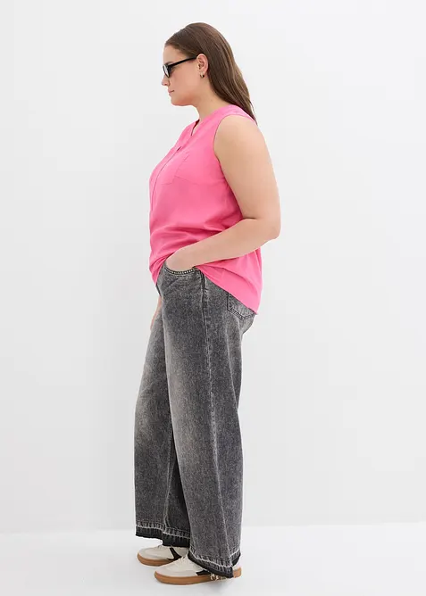 Blusetopp i lett viskose, bonprix