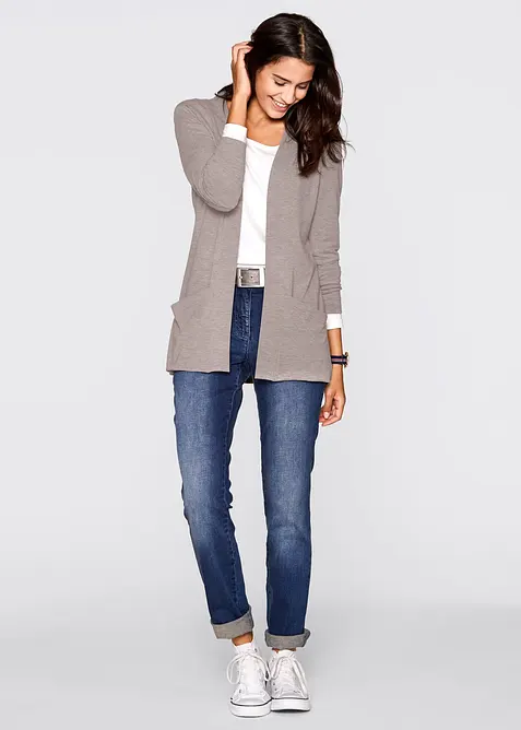 Trikotjakke i myk viskosemiks, bonprix