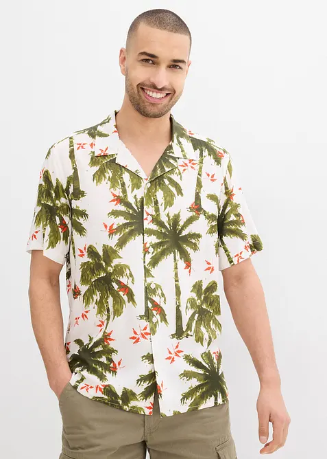 Kortermet skjorte i viskose, Loose Fit, bonprix