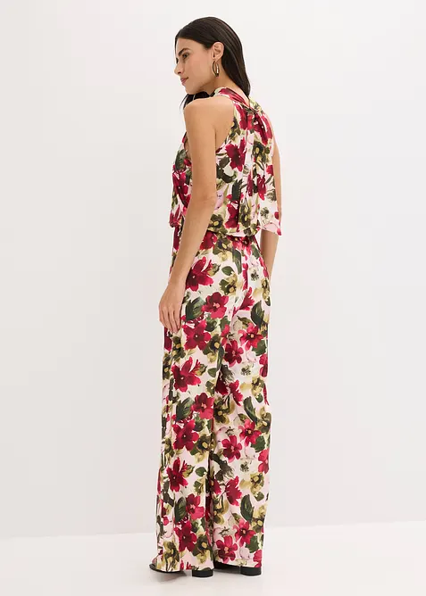 Jumpsuit i glinsende sateng, bonprix