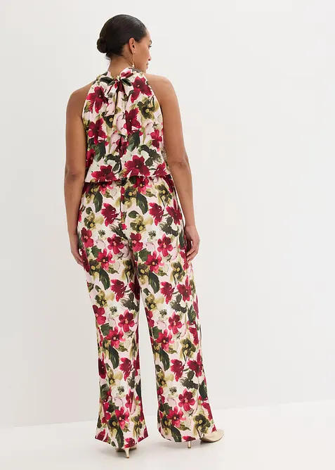 Jumpsuit i glinsende sateng, bonprix