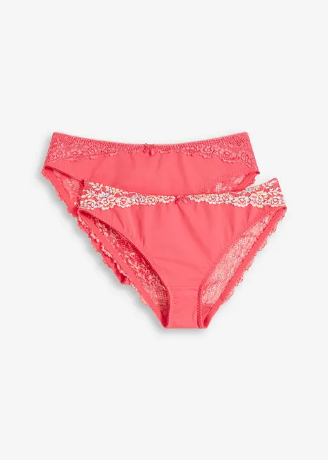 Truse med delikate blonder (2-pack), bonprix