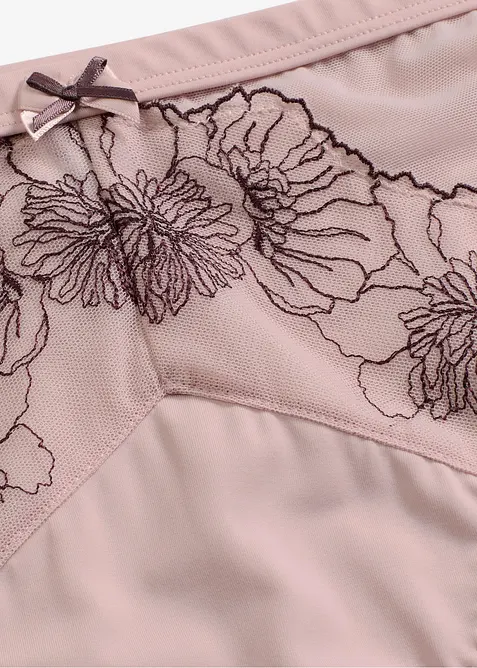 Truse med høy midje og delikat broderi, bonprix