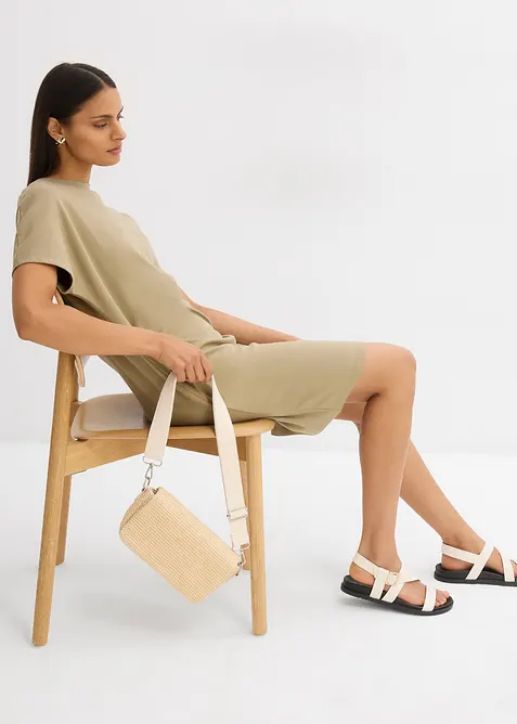 Trikotkjole av ren økologisk bomull, bonprix