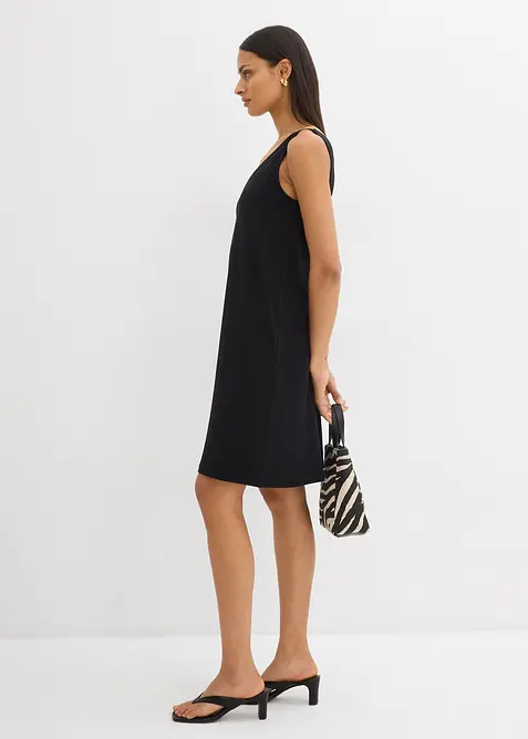 Stroppekjole i lett materiale med V-hals, bonprix