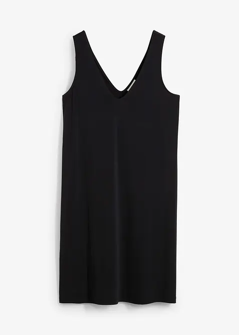 Stroppekjole i lett materiale med V-hals, bonprix