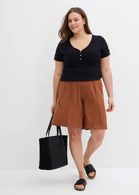 Jerseybermuda med komfortlinning, bonprix