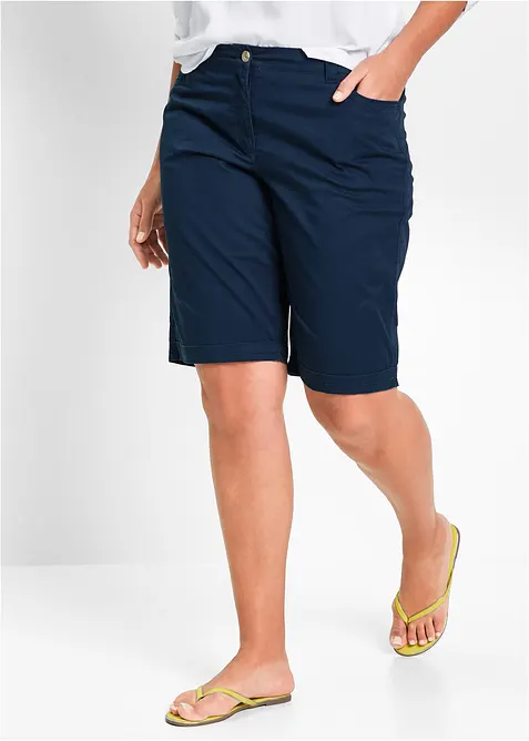 Papertouch-bermudashorts i bomull med komfortlinning, bonprix