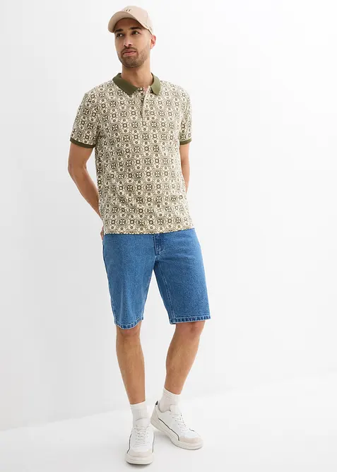 Kortermet poloskjorte i økologisk bomull, bonprix